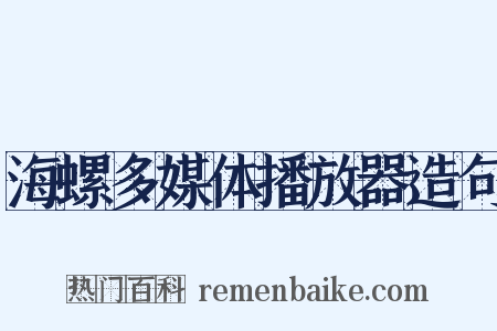海螺多媒体播放器造句是什么意思的图片